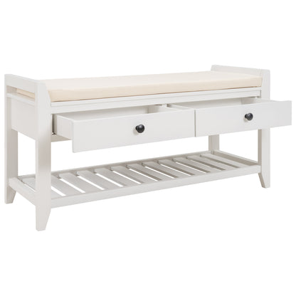 Modular Entryway Storage Bench - White