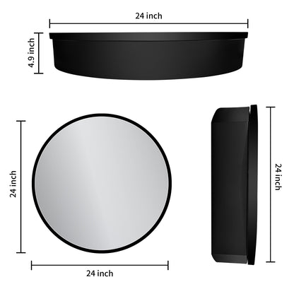 Round  Metal Framed Medicine Cabinet with Mirror