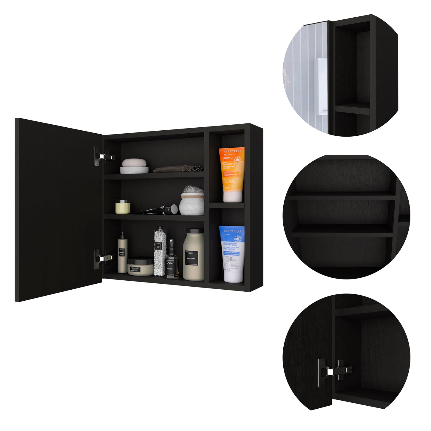 Oman Medicine Cabinet - Black