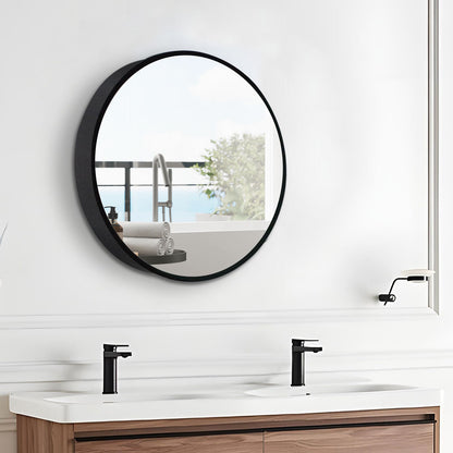 Round  Metal Framed Medicine Cabinet with Mirror