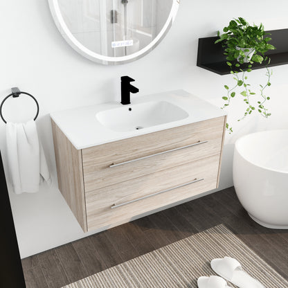 36 Inch Wall Mounted Bathroom Vanity(KD-Packing)-BVC04936WEO