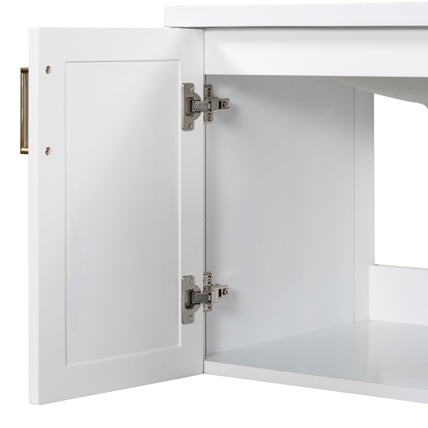 Bliss Bathroom Vanity with Ceramic Basin, Two Shutter Doors