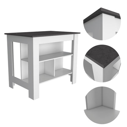Prep Pro Center Kitchen Island  - White / Onyx