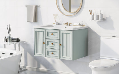 Greenwood Wall Mounted Bathroom Vanity