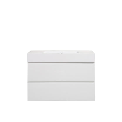 Alice 36" Bathroom Vanity with SinK Wall Mounted Floating -  White