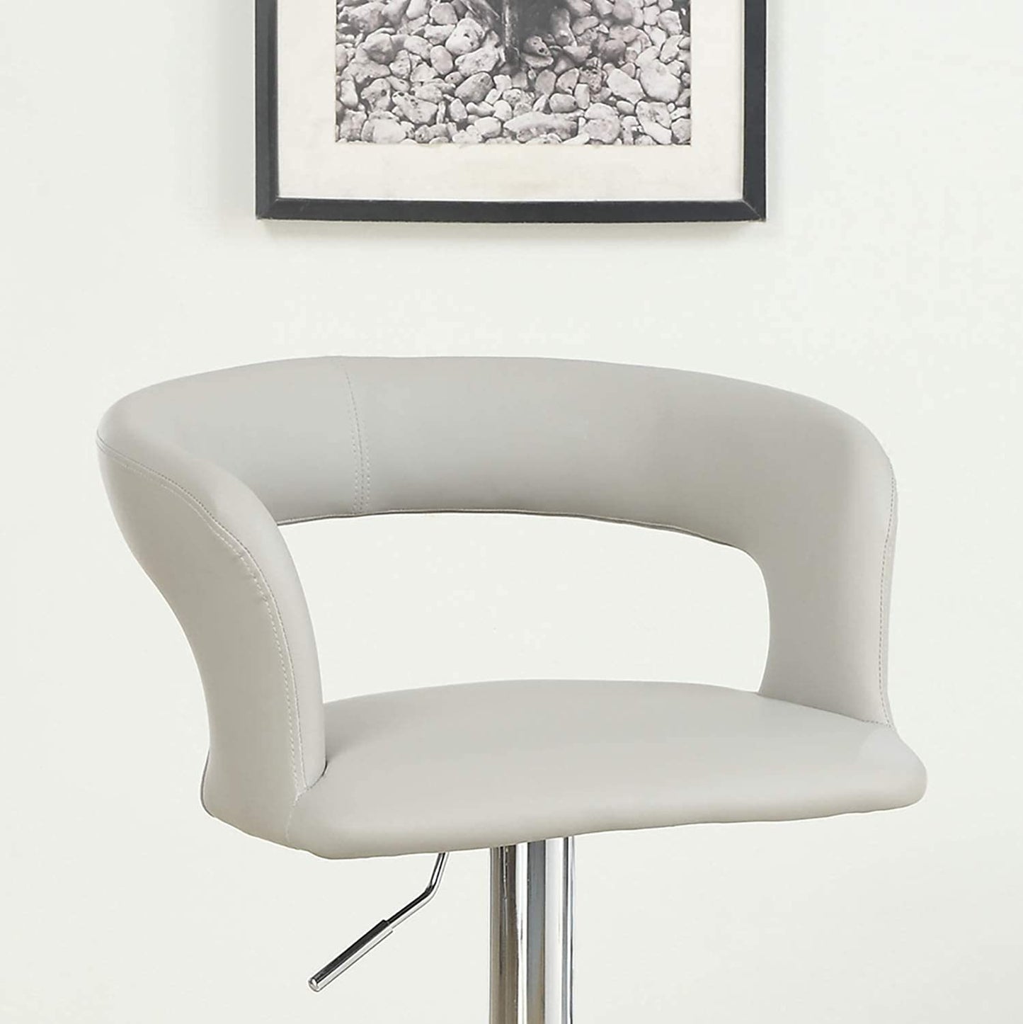 Enox Adjustable Heigh Bar Stool  - White Set of 2