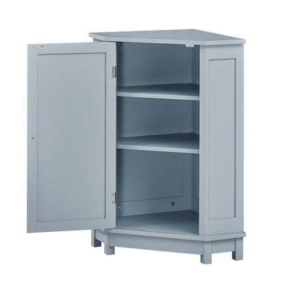 Modern Triangle Corner Cabinet - Blue