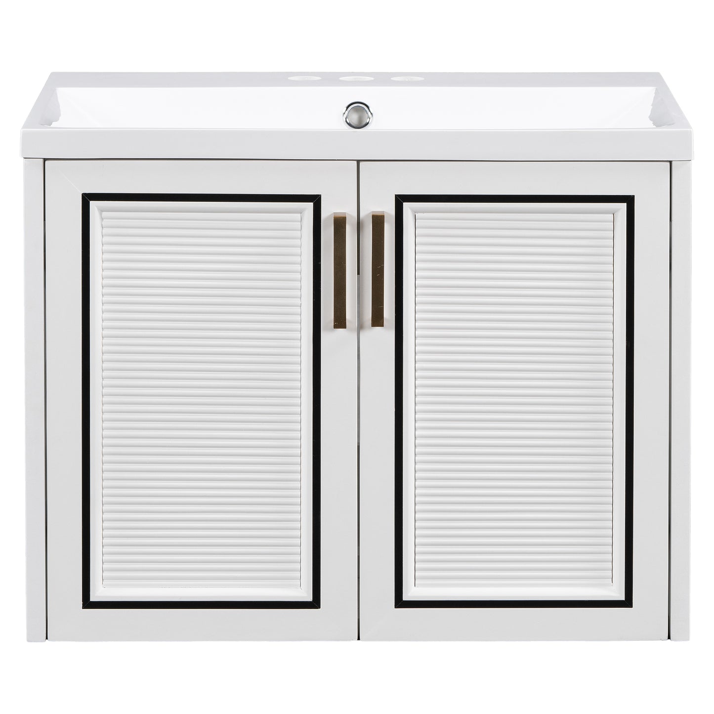 Bliss Bathroom Vanity with Ceramic Basin, Two Shutter Doors