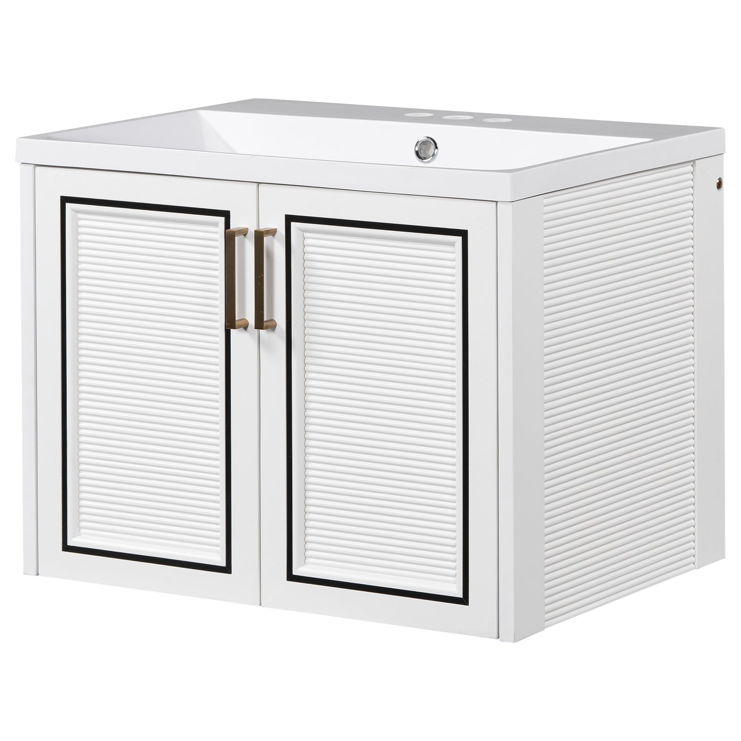 Bliss Bathroom Vanity with Ceramic Basin, Two Shutter Doors