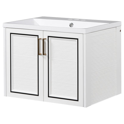 Bliss Bathroom Vanity with Ceramic Basin, Two Shutter Doors