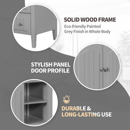 Oasis Bathroom Vanity with Ceramic Basin, Metal Handles