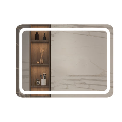 Bathroom Vanity Set with LED Mirror - Oak