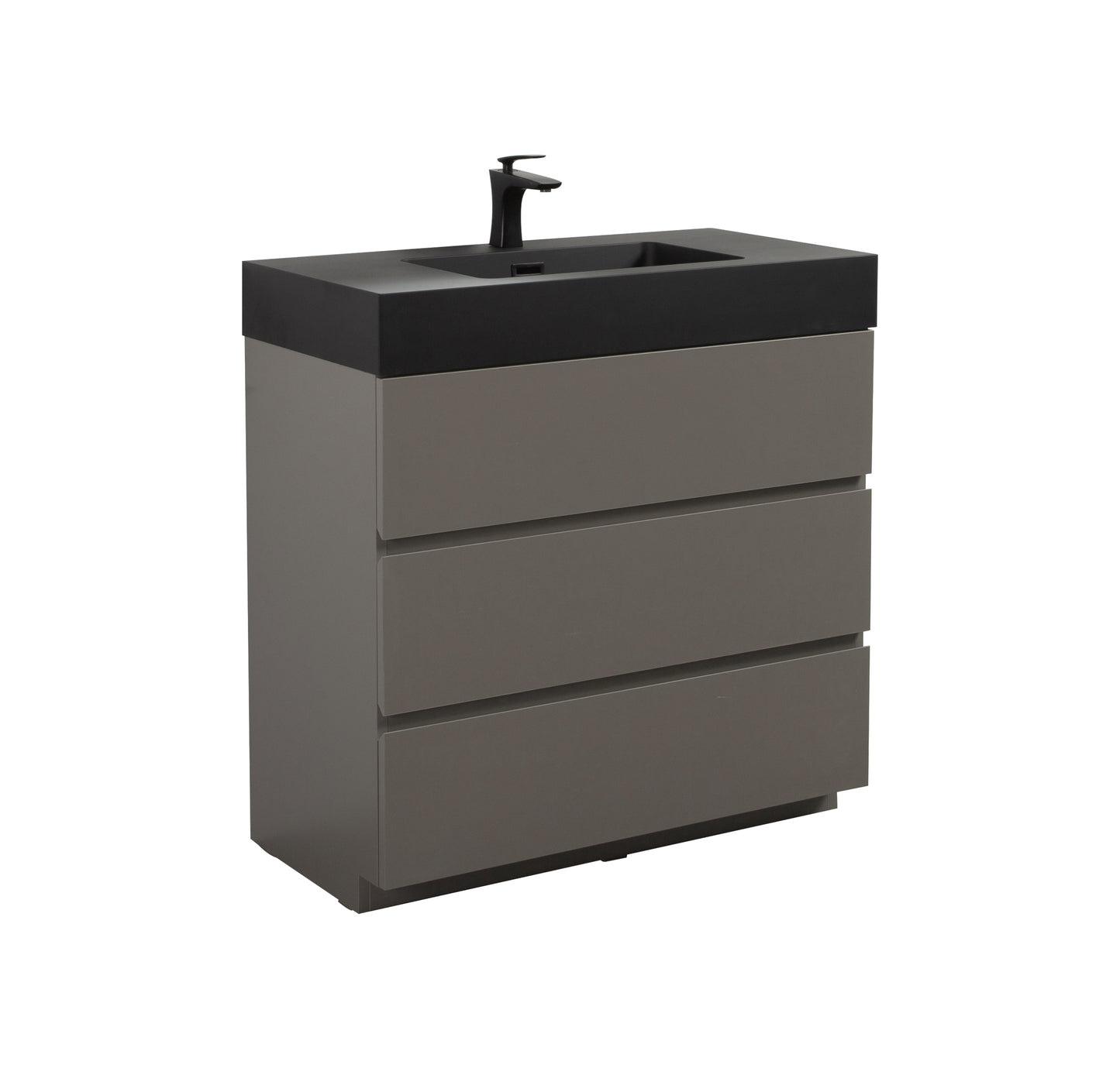 Kito  36" Bathroom Vanity with Sink  without Drain and Faucet - Gray
