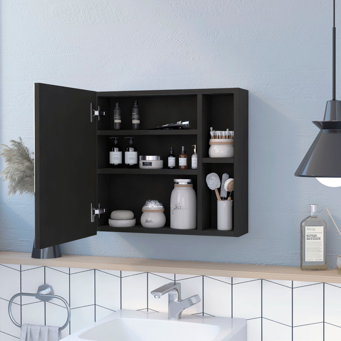 Oman Medicine Cabinet - Black