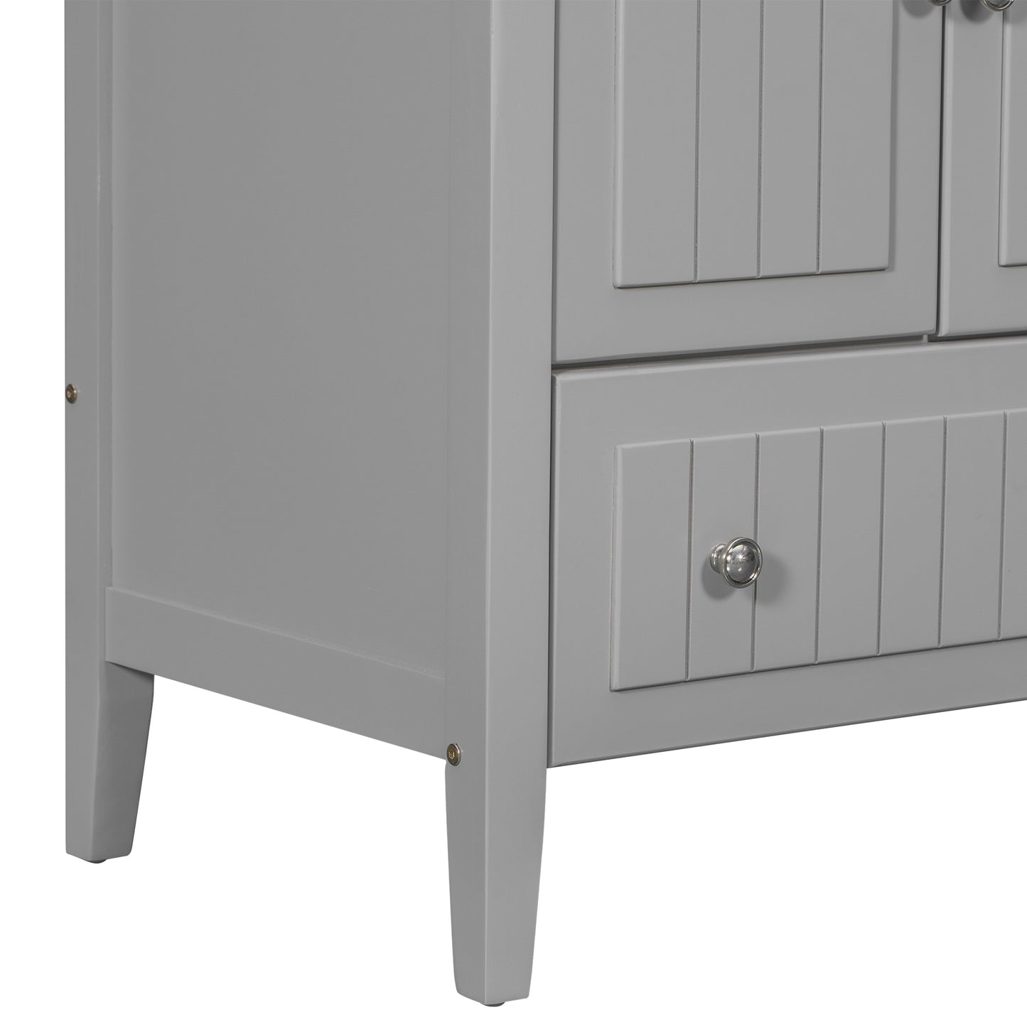 Oasis Bathroom Vanity with Ceramic Basin, Metal Handles