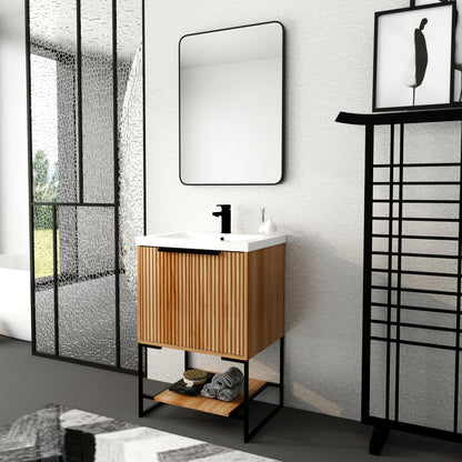 Freestanding Bathroom Vanity With Resin Basin
