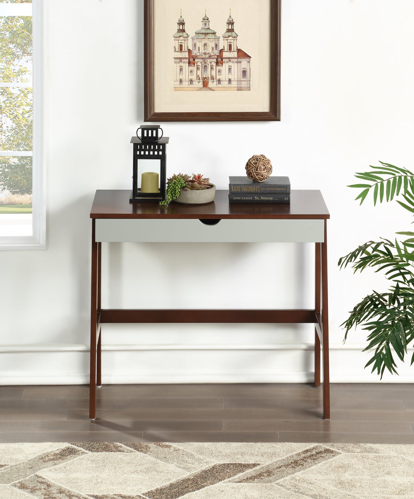 Hilton Desk - Espresso & Gray