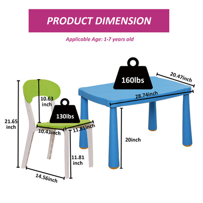 Kids Table and Chair Set - Multicolor