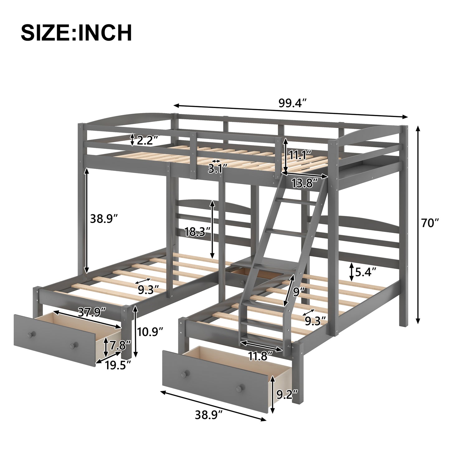 Bunk Bed with Storage