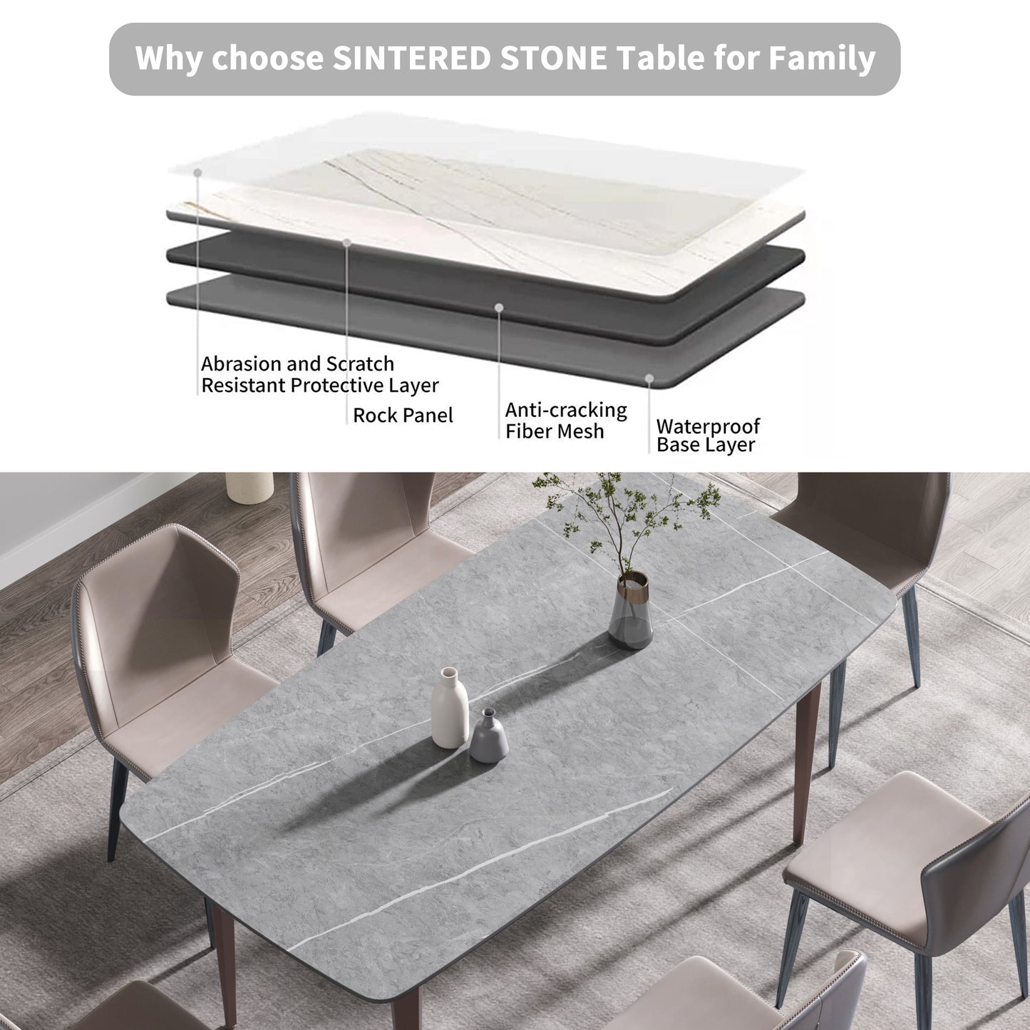 Elegant Curve Dining Table