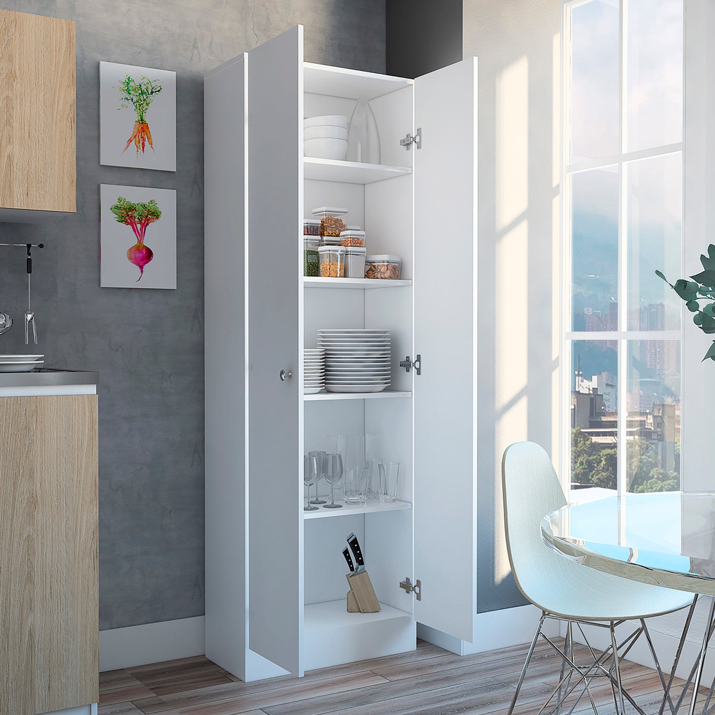 Max Storage Pantry Cabinet - White
