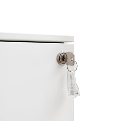 Secure File Cabinet - White
