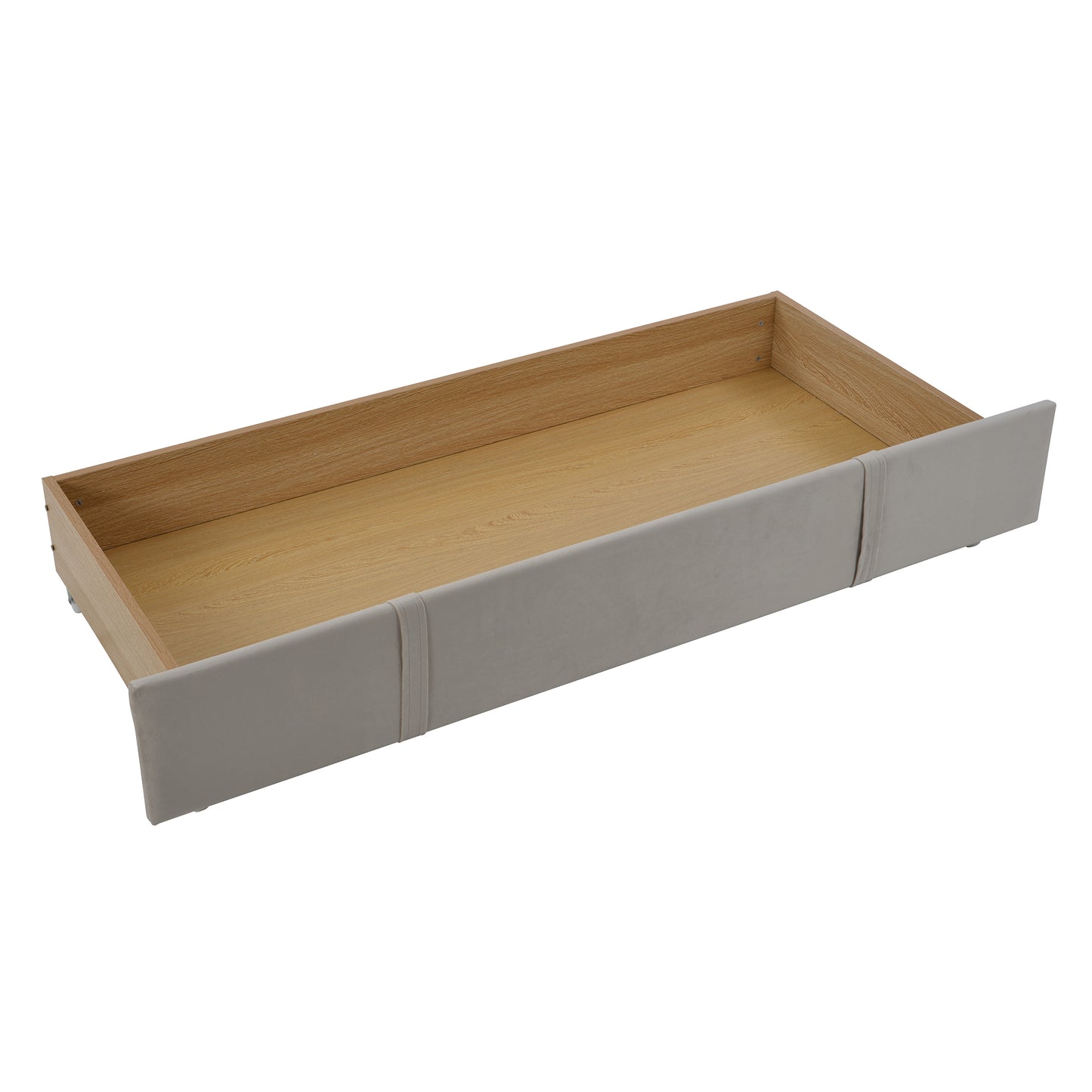 Xavier Twin Size Storage Bed Metal Platform Bed with Drawer - Beige