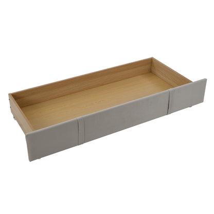 Xavier Twin Size Storage Bed Metal Platform Bed with Drawer - Beige