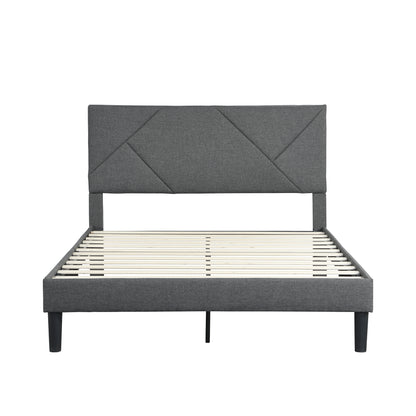 ElegantDreams Upholstered Queen Bed Frame