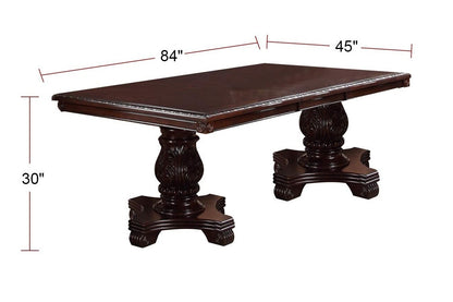 Regal Elegance Brown Leaf Dining Table