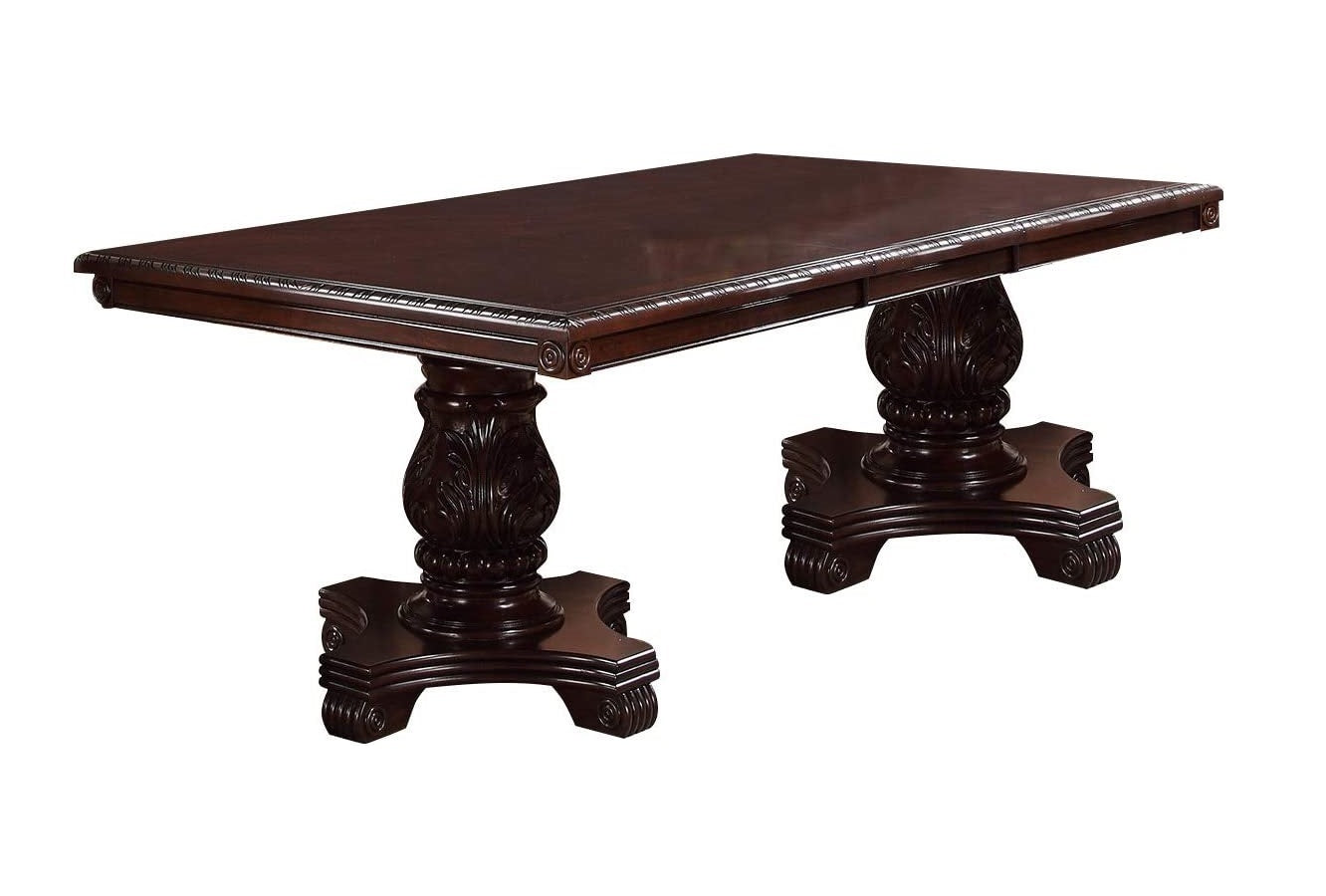 Regal Elegance Brown Leaf Dining Table
