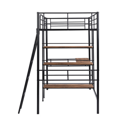 ElevateMax Twin Loft Bed with Desk and Shelves