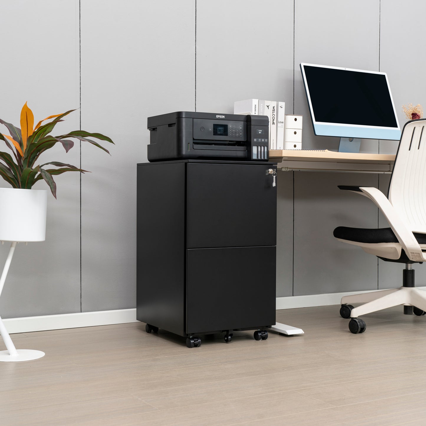 Secure File Cabinet - Black