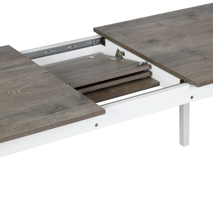 Elegant Extendable Grey Dining Table