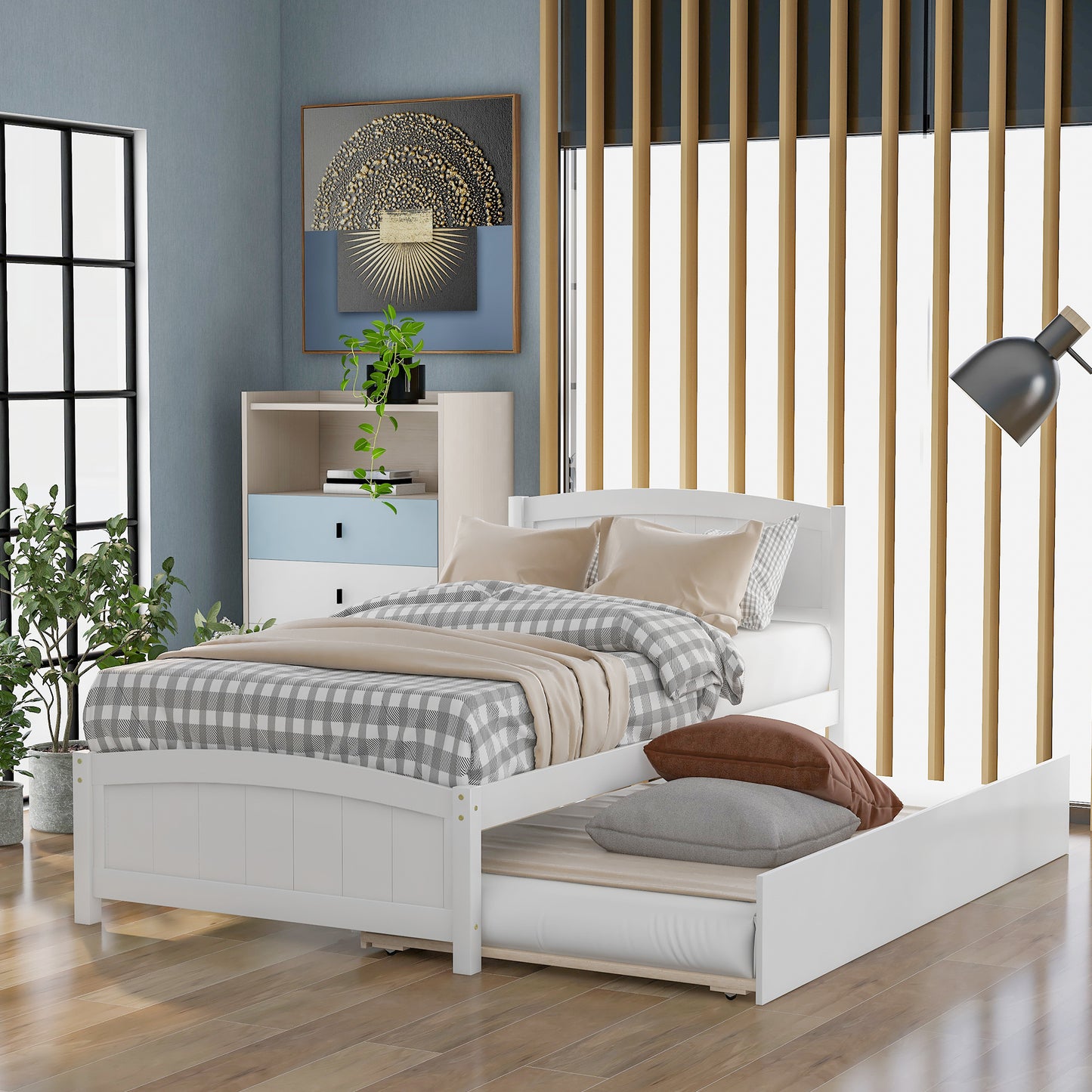 Dreamscape Twin Trundle Bed, Snow White