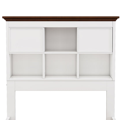 Twin Bookcase Bed with Trundle and Storage