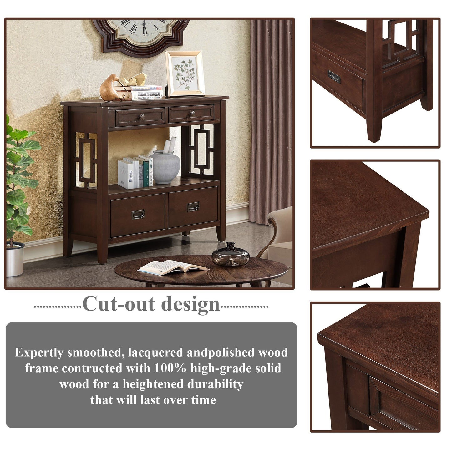 Rustic Charm Console Table