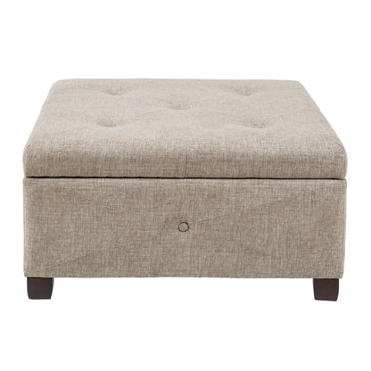 Alpine Button Tufted Storage Ottoman