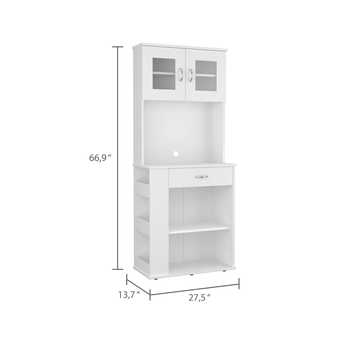 Bella Pantry Cabinet - White