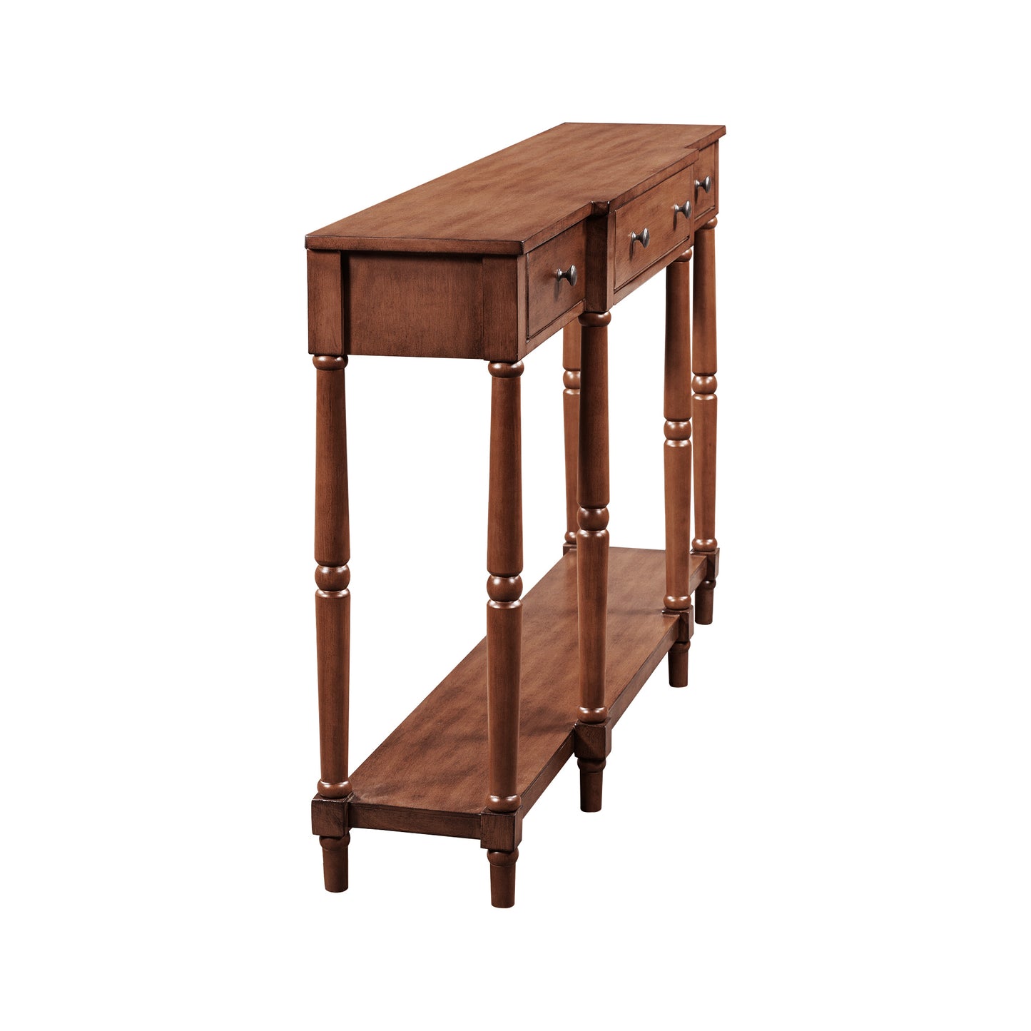 ElegantWood Console: Timeless Entryway Table with Storage
