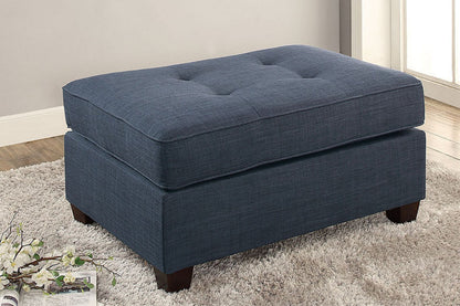 Cocktail Ottoman Dorris Fabric Tufted Seats Ottomans - Blue