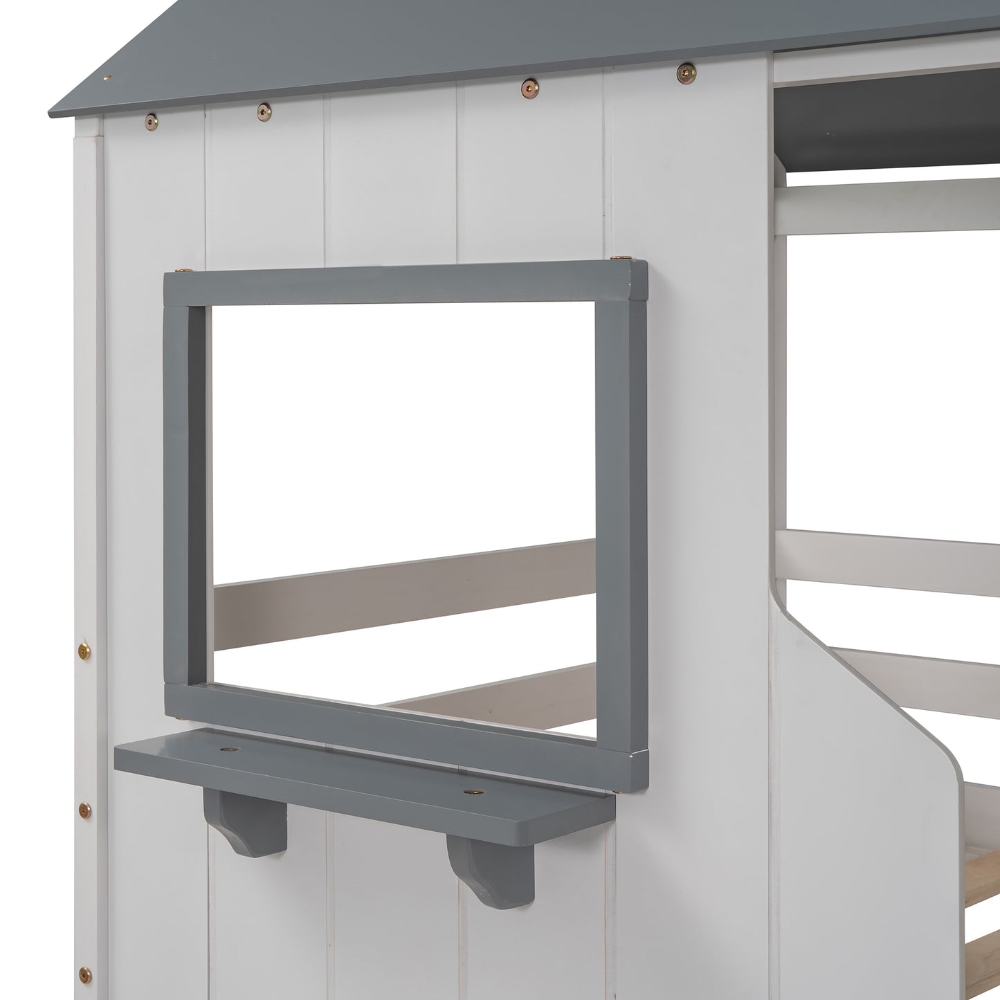 Fort  Twin Bunk Bed - White