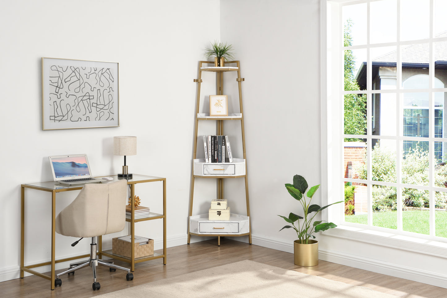 Corner Max Shelf - Gold