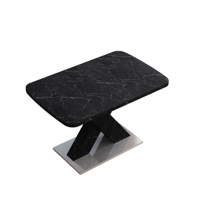 Black Marble X Dining Table