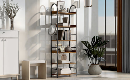 Tall Tower Bookcase - Brown
