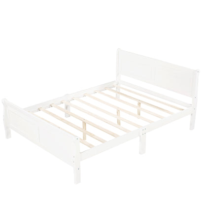 Urban Fusion Full Size Wood Platform Bed - White