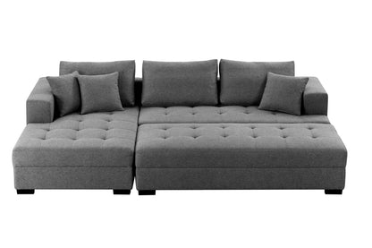 Elegant Comfort 3-Seat L-Shape Sectional Sofa Set