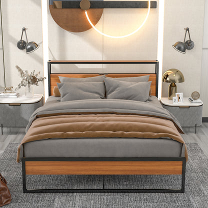Jeern Queen Size Platform Bed Frame - Black