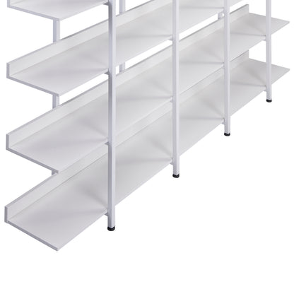 Vintage Metal Frame Bookshelf - White