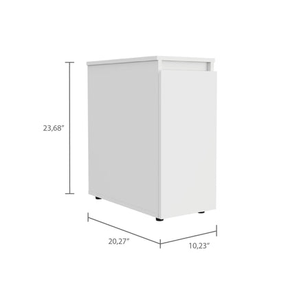 Aero Bathroom Storage Cabinet, Lift-Top, One Drawer - White